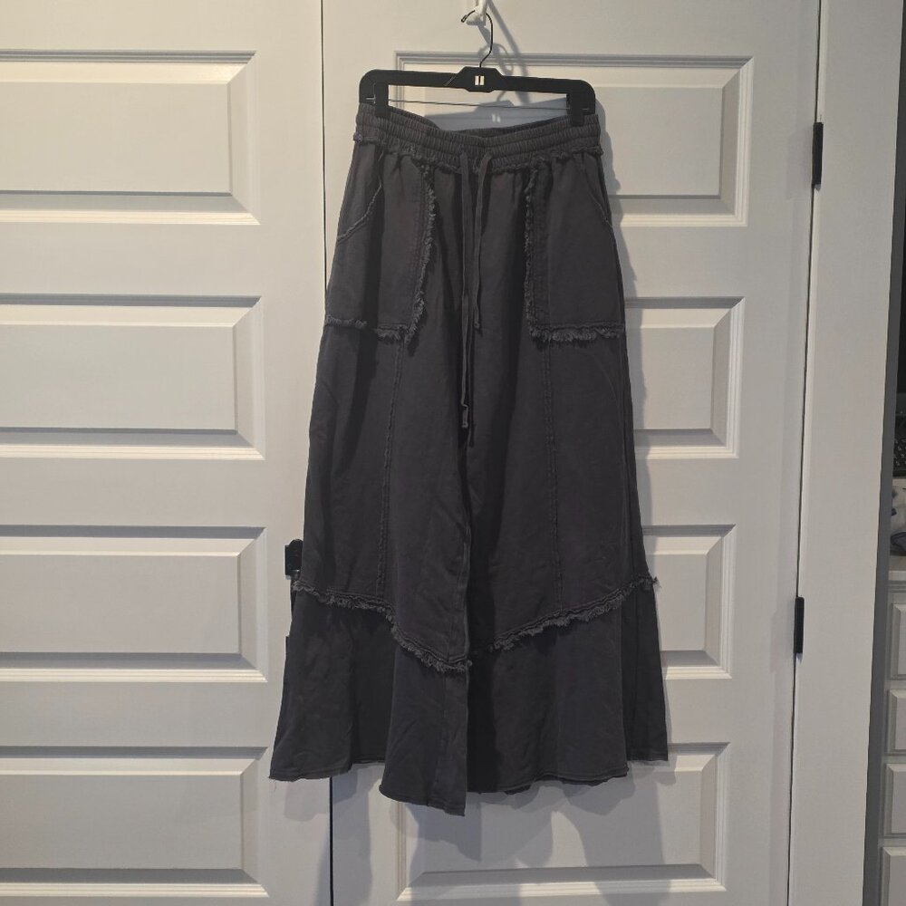 NWT: Easel Mineral Wash Wide Leg Pants - Picture 3 of 5